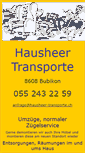 Mobile Screenshot of hausheer-transporte.ch